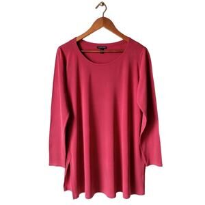 Eileen Fisher Red 100% Silk Tunic Size Small